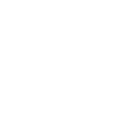 This is a simple icon showing a bar chart with four vertical bars at varying heights and a person figure seated at a desk with a laptop.